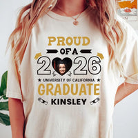 Personalized Class of 2026 Graduate Shirt, Proud Graduate Women V Neck Shirt, Custom Graduate 2026 Shirt, Unisex Graduation Family T-Shirt