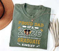 Personalized Class of 2026 Graduate Shirt, Proud Graduate Women V Neck Shirt, Custom Graduate 2026 Shirt, Unisex Graduation Family T-Shirt