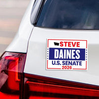 Steve Daines For Montana Senate 2026 Car Magnet - Vote Steve Daines Vehicle Magnet, Montana Senate Elections 2026 Magnet -6" x 4.5"