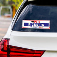 Pete Ricketts For Nebraska Senate 2026 Vinyl Sticker, Vote Pete Ricketts Decal, Nebraska Senate Elections 2026 Bumper Sticker, 10" x 3"
