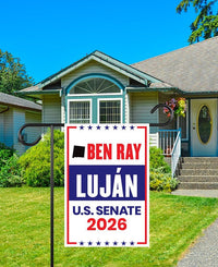 Ben Ray Luján For New Mexico Senate 2026 Garden Flag, Double Sided, 2026 Senate Flag, Elections Flag, Anti-Trump, Race Red White & Blue Flag