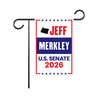 Jeff Merkley For Oregon Senate 2026 Garden Flag, Double Sided, 2026 Senate Flag, Elections Flag, Anti-Trump Sign, Race Red White & Blue Flag