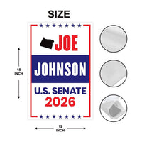 Joe Johnson For Oregon Senate 2026 Garden Flag, Double Sided, 2026 Senate Flag, Elections Flag, Republican Sign, Race Red White & Blue Flag