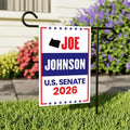 Joe Johnson For Oregon Senate 2026 Garden Flag, Double Sided, 2026 Senate Flag, Elections Flag, Republican Sign, Race Red White & Blue Flag