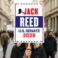 Jack Reed For Rhode Island Senate 2026 Election Sign, Anti-Trump Sign, Political Campaign Sign, Senate Election 2026 Race Poster Sign
