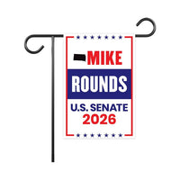 Mike Rounds For South Dakota Senate 2026 Garden Flag, Double Sided, 2026 Senate Flag, Elections Flag, Republican, Race Red White & Blue Flag