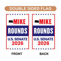 Mike Rounds For South Dakota Senate 2026 Garden Flag, Double Sided, 2026 Senate Flag, Elections Flag, Republican, Race Red White & Blue Flag