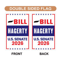 Bill Hagerty For Tennessee Senate 2026 Garden Flag, Double Sided, 2026 Senate Flag, Elections Flag, Race Red White & Blue Flag