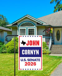 John Cornyn For Texas Senate 2026 Garden Flag, Double Sided, 2026 Senate Flag, Elections Flag, Republican Sign, Race Red White & Blue Flag