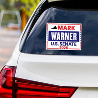 Mark Warner For Virginia Senate 2026 Vinyl Sticker, Vote Mark Warner Decal, Virginia Senate Elections 2026 Bumper Sticker, 6" x 4.5"