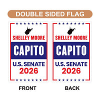 Shelley Moore Capito For West Virginia Senate 2026 Garden Flag, Double Sided, 2026 Senate Flag, Elections Flag, Race Red White & Blue Flag