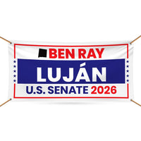 Ben Ray Luján For New Mexico U.S. Senate Banner Sign, 13 oz Waterproof US Senate Election 2026, Democratic Vinyl Banner With Metal Grommets