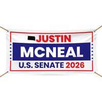 Justin McNeal For South Dakota U.S. Senate Banner Sign, 13 oz Waterproof US Senate Election 2026, Republic Vinyl Banner With Metal Grommets