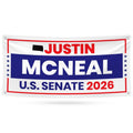 Justin McNeal For South Dakota U.S. Senate Banner Sign, 13 oz Waterproof US Senate Election 2026, Republic Vinyl Banner With Metal Grommets