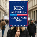 Ken McFeeters For Alabama Governor 2026 Election Sign, Political Campaign Sign, Republican party, Governor Election 2026 Race Poster Sign