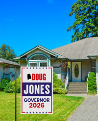 Doug Jones For Alabama Governor 2026 Garden Flag, Double Sided, 2026 Governor Flag, Democrate, Elections Flag, Race Red White & Blue Flag