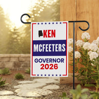 Ken McFeeters For Alabama Governor 2026 Garden Flag, Double Sided, 2026 Governor Flag, Elections Flag, Race Red White & Blue Flag