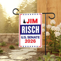 Jim Risch For Idaho Senate 2026 Garden Flag, Double Sided, 2026 Senate Flag, Elections Flag, Republican Sign, Race Red White & Blue Flag