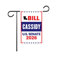 Bill Cassidy For Louisiana Senate 2026 Garden Flag, Double Sided, 2026 Senate Flag, Elections Flag, Republican, Race Red White & Blue Flag