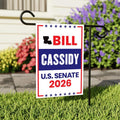 Bill Cassidy For Louisiana Senate 2026 Garden Flag, Double Sided, 2026 Senate Flag, Elections Flag, Republican, Race Red White & Blue Flag