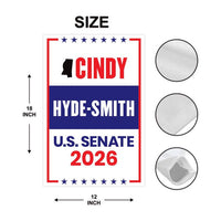 Cindy Hyde-Smith For Mississippi Senate 2026 Garden Flag, Double Sided, 2026 Senate Flag, Elections Flag, Race Red White & Blue Flag