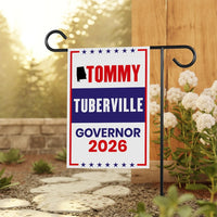 Tommy Tuberville For Alabama Governor 2026 Garden Flag, Double Sided, 2026 Governor Flag, Elections Flag, Race Red White & Blue Flag