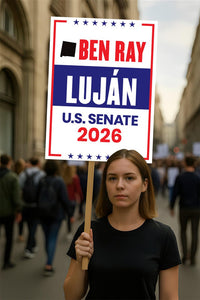 Ben Ray Luján For New Mexico Senate 2026 Election Sign, Anti-Trump, Political Campaign Sign, Senate Election 2026 Race Poster Sign