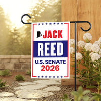 Jack Reed For Rhode Island Senate 2026 Garden Flag, Double Sided, 2026 Senate Flag, Elections Flag, Anti-Trump, Race Red White & Blue Flag