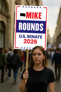 Mike Rounds For South Dakota Senate 2026 Election Sign, Republican Party, Political Campaign Sign, Senate Election 2026 Race Poster Sign