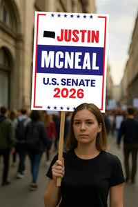 Justin McNeal For South Dakota Senate 2026 Election Sign, Republican Party, Political Campaign Sign, Senate Election 2026 Race Poster Sign