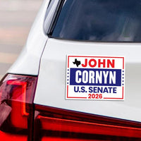 John Cornyn For Texas Senate 2026 Car Magnet - Vote John Cornyn Vehicle Magnet, Republican, Texas Senate Elections 2026 Magnet - 6" x 4.5"