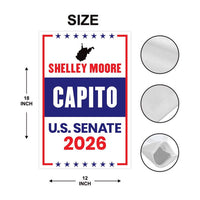 Shelley Moore Capito For West Virginia Senate 2026 Garden Flag, Double Sided, 2026 Senate Flag, Elections Flag, Race Red White & Blue Flag