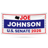 Joe Johnson For Oregon U.S. Senate Banner Sign, 13 oz Waterproof US Senate Election 2026, Republican Party Vinyl Banner With Metal Grommets