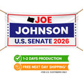 Joe Johnson For Oregon U.S. Senate Banner Sign, 13 oz Waterproof US Senate Election 2026, Republican Party Vinyl Banner With Metal Grommets