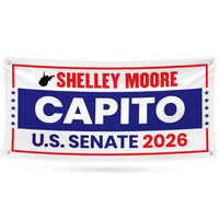 Shelley Moore Capito For West Virginia U.S. Senate Banner Sign, 13 oz Waterproof US Senate Election 2026 Vinyl Banner With Metal Grommets