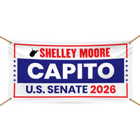 Shelley Moore Capito For West Virginia U.S. Senate Banner Sign, 13 oz Waterproof US Senate Election 2026 Vinyl Banner With Metal Grommets