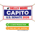 Shelley Moore Capito For West Virginia U.S. Senate Banner Sign, 13 oz Waterproof US Senate Election 2026 Vinyl Banner With Metal Grommets