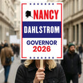 Nancy Dahlstrom For Alaska Governor 2026 Election Sign, Political Campaign Sign, Republican party, Governor Election 2026 Race Poster Sign