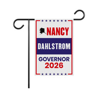 Nancy Dahlstrom For Alaska Governor 2026 Garden Flag, Double Sided, 2026 Governor Flag, Elections Flag, Race Red White & Blue Flag