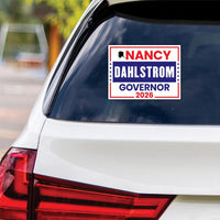 Nancy Dahlstrom For Alaska Governor 2026 Vinyl Sticker, Vote Nancy Dahlstrom, Alaska Governor Elections 2026 Bumper Sticker, 6" x 4.5"