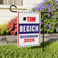 Tom Begich For Alaska Governor 2026 Garden Flag, Double Sided, 2026 Governor Flag, Elections Flag, Race Red White & Blue Flag
