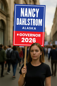Nancy Dahlstrom For Alaska Governor 2026 Election Sign, Political Campaign Sign, Republican party, Governor Election 2026 Race Poster Sign