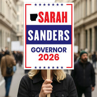 Sarah Huckabee Sanders For Arkansas Governor 2026 Election Sign, Political Campaign Sign, Republic, Governor Election 2026 Race Poster Sign