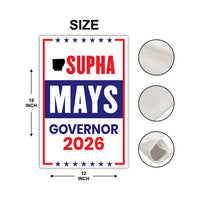 Supha Xayprasith-Mays For Arkansas Governor 2026 Garden Flag, Double Sided, 2026 Governor Flag, Elections Flag, Race Red White Blue Flag