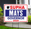 Supha Xayprasith-Mays For Arkansas Governor 2026 Yard Sign, Corrugated Governor Elections Race Red White & Blue Yard Sign with Metal H-Stake