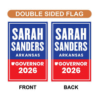 Sarah Huckabee Sanders For Arkansas Governor 2026 Garden Flag, Double Sided, 2026 Governor Flag, Elections Flag, Race Red White & Blue Flag
