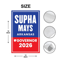 Supha Xayprasith-Mays For Arkansas Governor 2026 Garden Flag, Double Sided, 2026 Governor Flag, Elections Flag, Race Red White Blue Flag