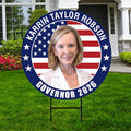 Karrin Taylor Robson For Arizona Governor Yard Sign - Coroplast 2026 Governor Elections Race Red White & Blue Yard Sign with Metal H-Stake