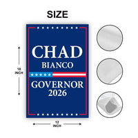 Chad Bianco For California Governor 2026 Garden Flag, Double Sided, 2026 Governor Flag, Republic, Elections Flag, Race Red White & Blue Flag