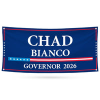 Chad Bianco For California U.S. Governor Banner Sign, 13 oz Waterproof US Governor Election 2026 Vinyl Banner With Metal Grommets